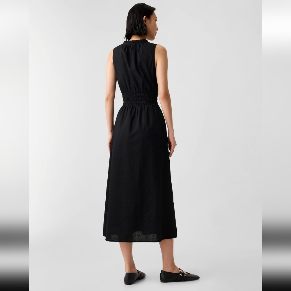 GAP Linen-Blend Splitneck Maxi Dress - Picture 2 of 4